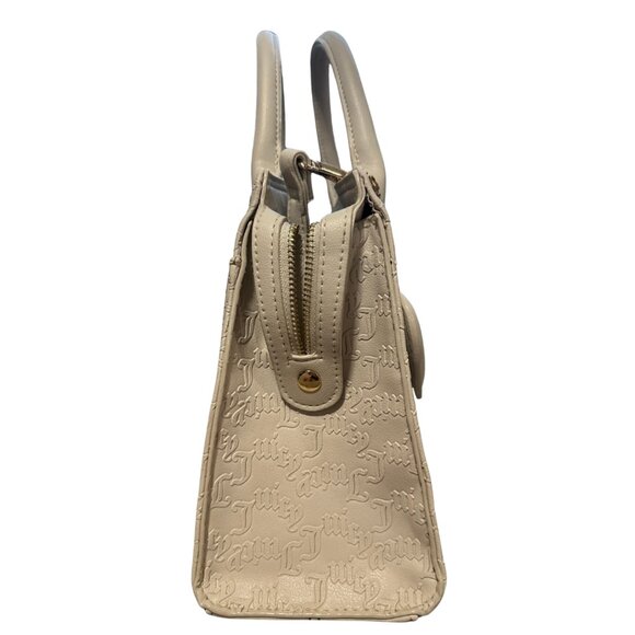 NWT Juicy Couture Crossbody Purse Ladylike Satchel Bag Cream White Crystal - Picture 7 of 12